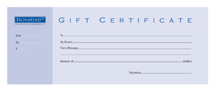 IronMind Gift Certificate - $10.00