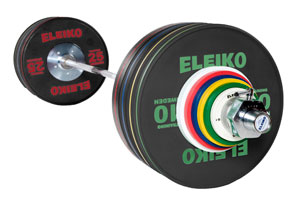 Eleiko 190-kg Training Olympic WL Barbell Set - Black