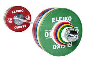 Eleiko 190-kg Training Olympic WL Barbell Set - colored