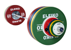 Eleiko 190-kg Men's Comp. Olympic WL Barbell Set - Friction Grip